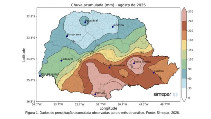 El Niño pode manter chuva acima da média no Paraná até janeiro